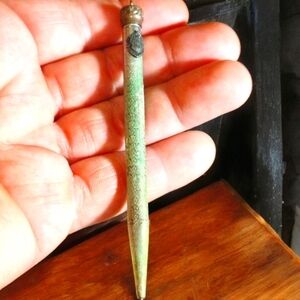 SOLD1900s Chatelaine Mechanical Pencil – Heraldic Crest & Crown Top,